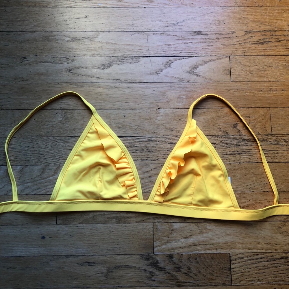 Yellow bikini top top